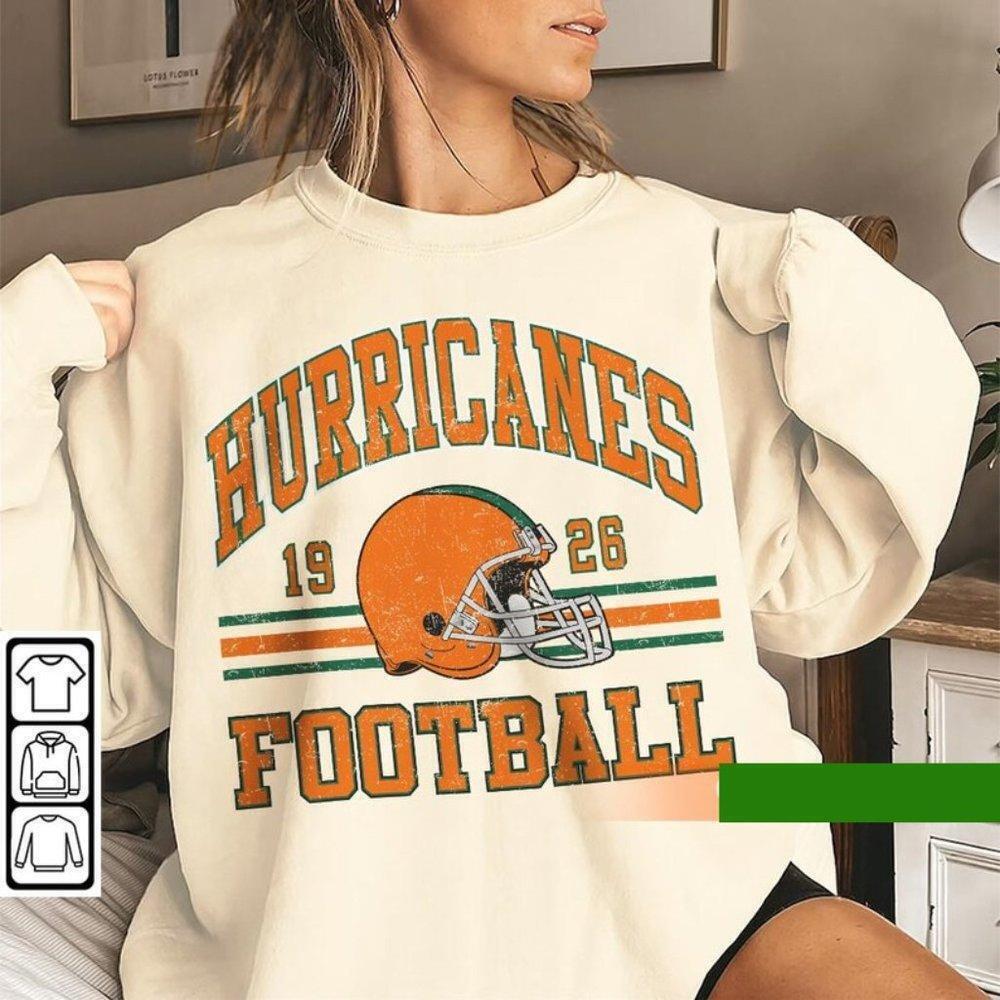Miami Hurricanes Sweatshirt, Retro Style 90S Unisex 1926